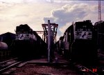 NS 5073 & 5154 at the fuel racks, with white flags